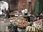 En el mercado
fruta mercado jaipur rajasthan