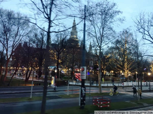 El ring de noche. Viena
Esta zona del ring junto al Ayuntamiento y el Parlamento tiene una gran animación al atardecer, con lugares para patinar e iluminación aún navideña
