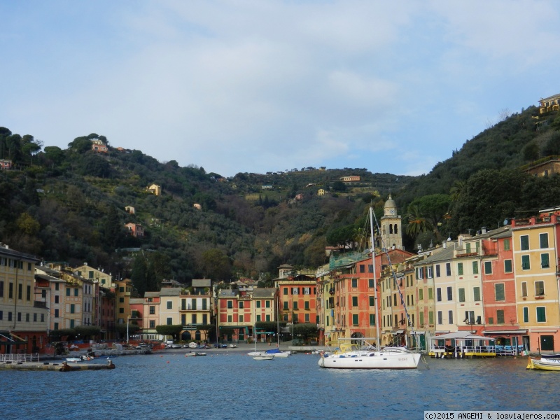 Viajar a  Italia: Cabo Verd - Panorámica de La ”piazzetta” Portofino (Cabo Verd)