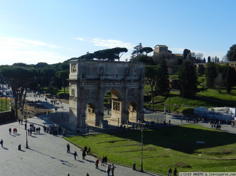 Viajar a  Italia: Victoria Secret - El Arco de Constantino visto desde el Coliseo. Roma (Victoria Secret)