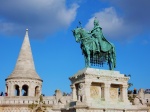 El Bastión de los Pescadores y la estatua del rey San Esteban.
Budapest
