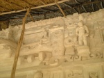 Detalle de las esculturas de la Acrópolis de Ek- Balam (yucatán)