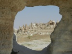 Homes caves on the road to Goreme Open Air Museum