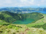 LAGO SANTIAGO  isla de São Miguel (Azores)
LAGO, SANTIAGO, São, Miguel, Azores, Enorme, isla, cráter, volcán, acoge, este, lago, azul, turquesa, medio, entorno, montañoso, acantilados, verdes