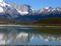 View from the road to Puerto Natales of Torres del Paine Park - Chile