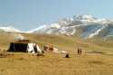 Nomads and beautiful grassland landscape - China