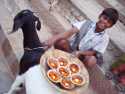 Flowers seller for blessing - Varanasi - India