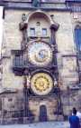 Go to big photo: Astronomical Clock:The most famouse clock of Prague - Staromestske Scuare - Prague - Czech Republic