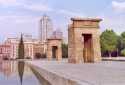 Torre de Madrid desde el templo de Debod - Spain